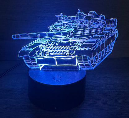 Tank - LED Engraved Acrylic Light with Base and Remote Control