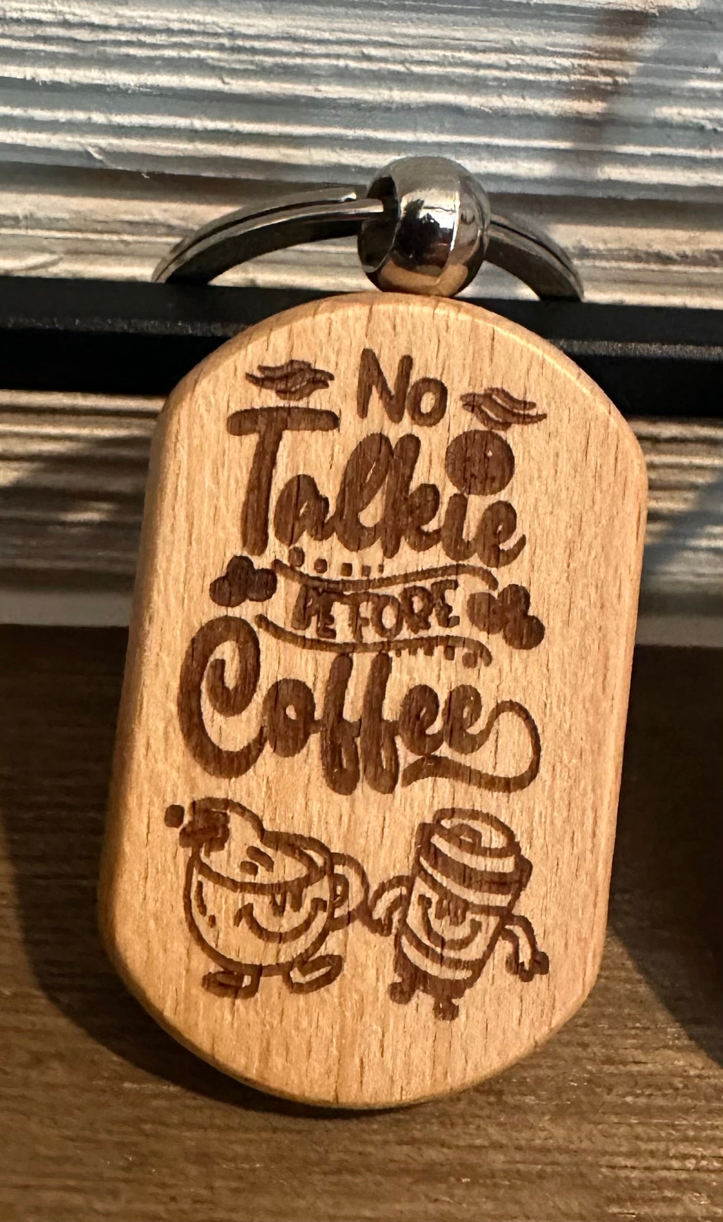 Wooden Keychain -  Coffee Collection I (Set of 4)