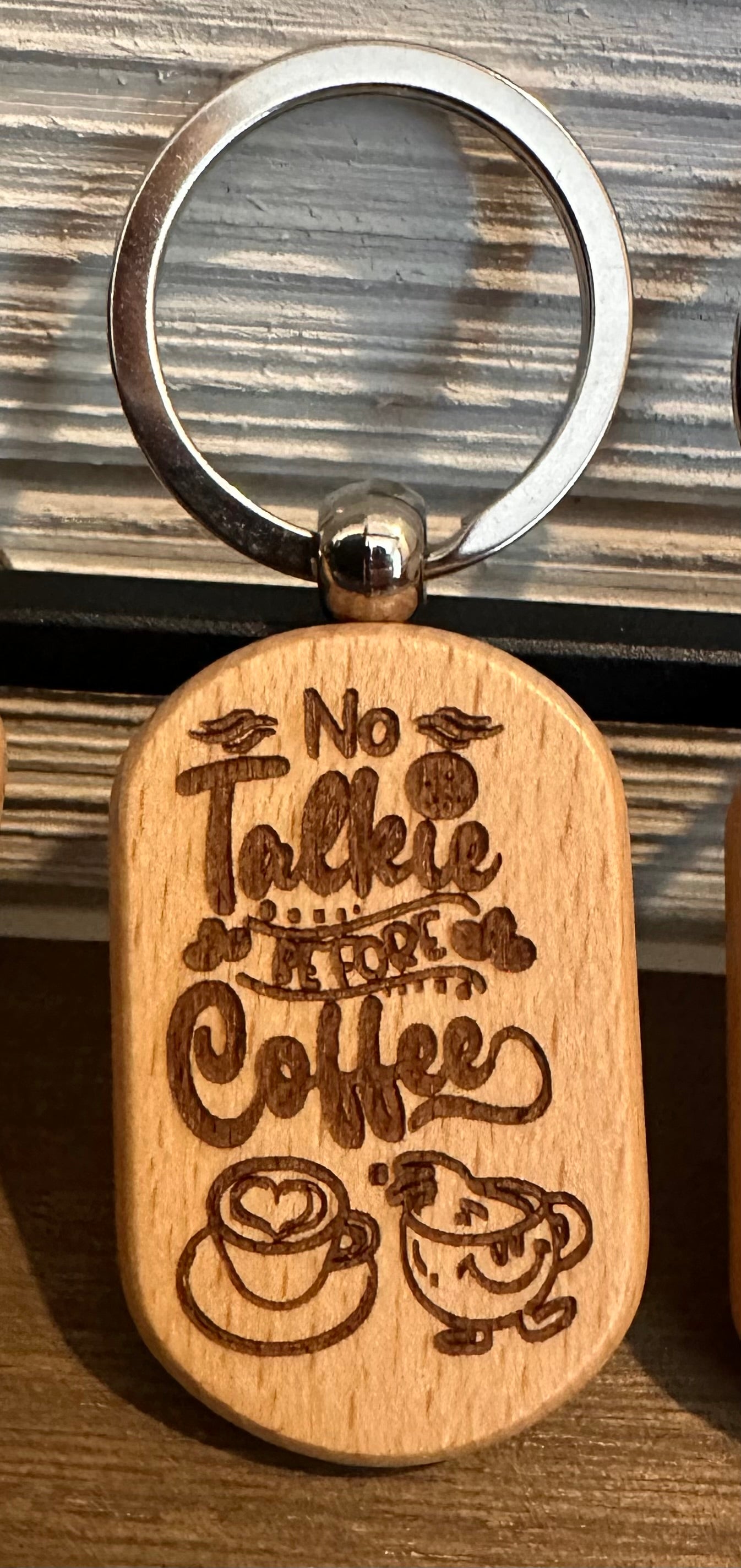 Wooden Keychain -  Coffee Collection I (Set of 4)