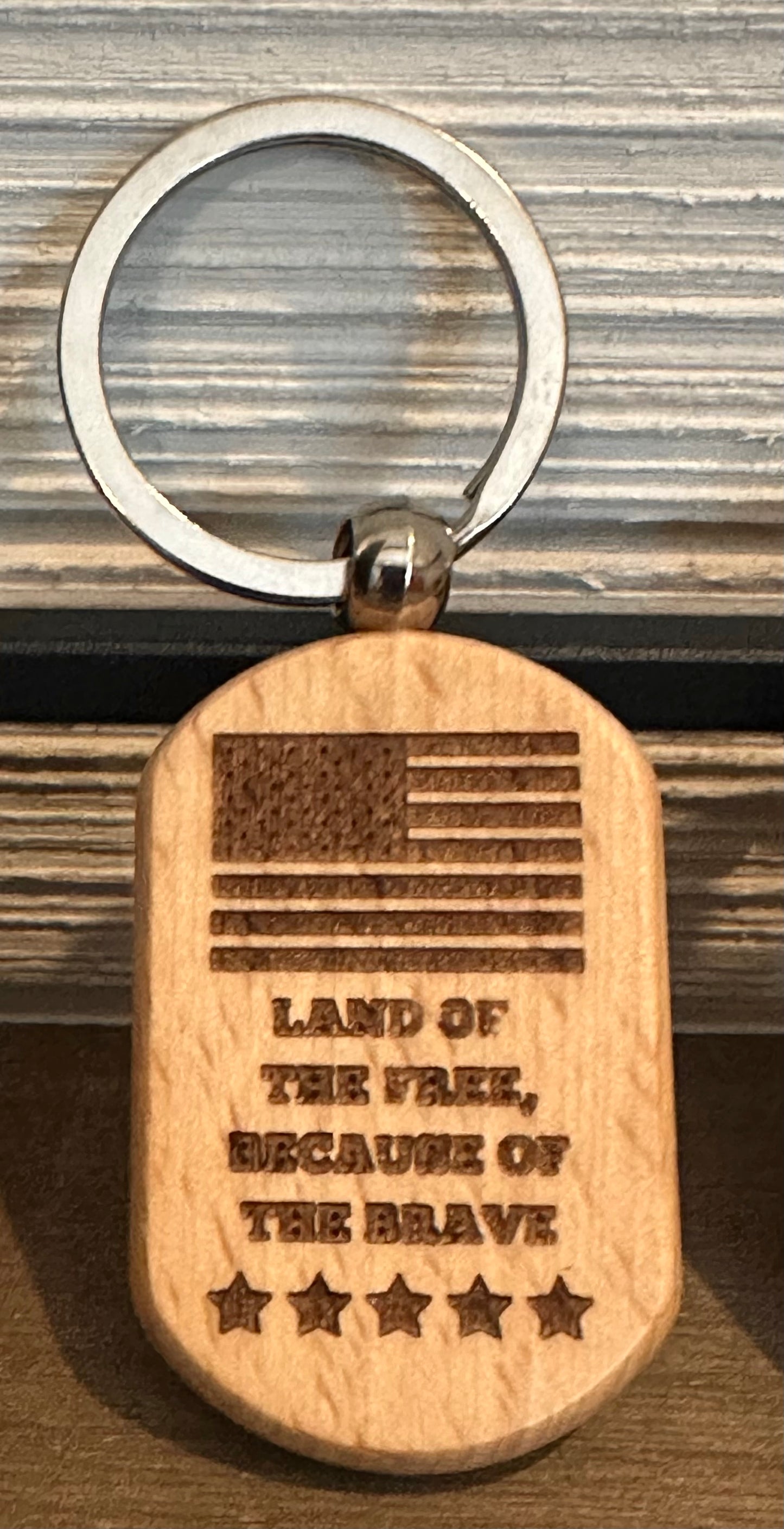 Wooden Keychain Set - Patriotic Collection I (Set of 3)